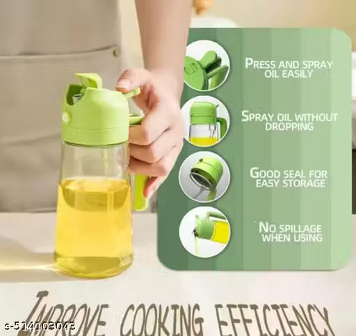 Cook Smarter, Healthier & Mess-Free 🍳 Control Oil Usage with 2-in-1 Spray Bottle